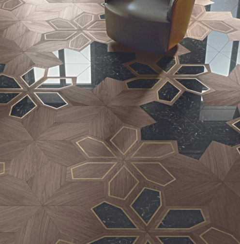 Eco-Friendly and Customized Foglie d'Oro's Wooden Parquet Flooring